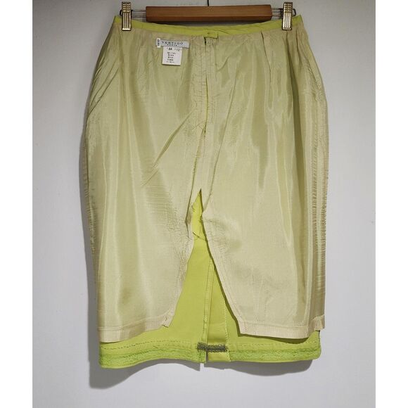 Vertigo Paris Womens Cotton-Blend Straight Skirt Yellow Size 4/6 *Tailored?* - Picture 4 of 9